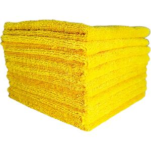 The Jobber 365 Microfiber Detailing Towels, Exterior and Interior Use, Premium Korean Quality, 16x16 inches, 365 GSM, Yellow, 10 Pack