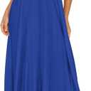 PRETTYGARDEN Womens Spaghetti Strap Maxi Dresses 2025 Summer Casual Sleeveless Smocked Boho A Line Long Flowy Beach Sundress (Blue, S)