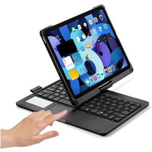 HENGHUI 360 Rotatable Keyboard Case for iPad Air 5th 4th Generation 2022/2020, iPad Pro 11 inch 4th 3rd 2nd Gen Backlight Keyboard with Trackpad, Bluetooth Foldable Keyboard Cover (Black) HENGHUI 360 Rotatable Keyboard Case for iPad Air 5th 4th Generation 2022/2020, iPad Pro 11 inch 4th 3rd 2nd Gen Backlight Keyboard with Trackpad, Bluetooth Foldable Keyboard Cover (Black)