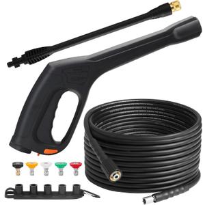 FIXFANS Pressure Washer Gun and Hose Kit, Replacement Pressure Washer Extension Wand Compatible with Some of Portland Husky Black Decker Ford Pulsar ShopForce Taskforce Powerwasher Taskmaster