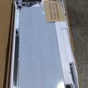 ROCKPOINT Stainless Steel Table for Prep & Work with Backsplash 24x48 Inches, NSF Metal Commercial Kitchen Heavy Duty Table with Adjustable Under Shelf and Table Foot for Restaurant, Home and Hotel