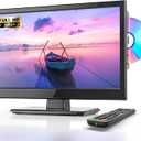 Desobry 16 INCH 1080P LCD TV with Built-in DVD Player - HDMI USB Monitor for Home, Kitchen, RV, Office