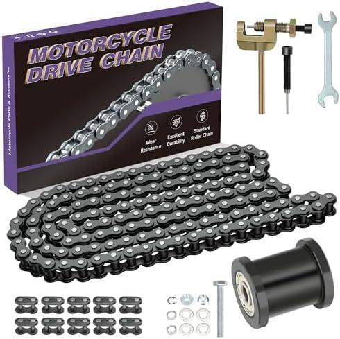 CILOYU #35 Chain 140 Links Mini Bike Chain Tensioner Replacement for Coleman CT100U CC100X Baja Doodle Bug DB30 Predator 79cc 97cc 100cc Motovox MBX10 MBX11 Mega Moto MM-B80 Mini Bike Go Kart Parts