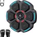 Music Boxing Machine with Gloves, Wall Mounted Smart Bluetooth Boxing Machine, Boxing Target Workout Punching Equipment for Adults Kids Gifts, Fun Boxing Games for Home Gym (Black)