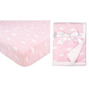 American Baby Company Heavenly Soft 1 Piece Chenille/ Receiving Blanket (30" x 35"), 3D Cloud Pink, for Boys and Girl