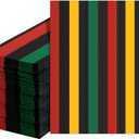 SATINIOR 100 Pack Black History Month Paper Napkins Black Red Green Paper Napkins for American African Freedom Day Reggae Rasta Kwanzaa Party Supplies, 16 x 13 Inches