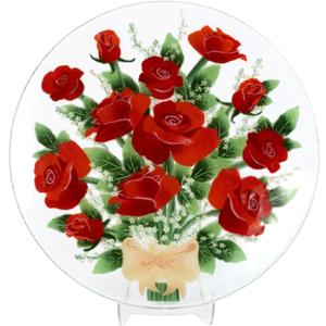 Pavilion Gift Company - Rose Floral 14" Round Serving Plate