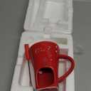 Fondue Cup, Chocolate Melting Fondue Mugs Set of with Forks and Candle, Ceramic Chocolate Melting Cup, Mini Chocolate Fondue Cups Set For Date Night Birthday Wedding Gifts (Red)