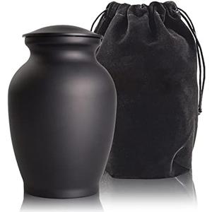 PCS Memorial Pet Cremation Urns for Dogs Ashes, Dog Keepsake Urns for Ashes, Black Pet Urn-Small