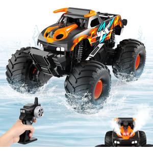 Remote Control Car Monster Truck Toys,4WD Waterproof Off-Road RC Cars for All terrian,1:16 Amphibious Hobby Pick-up Truck Toy Vehicle Gifts for Boys Girls Presents Age 8 9 10 11 12+
