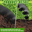 5'' x 100' Landscape Edging Kit Plastic Garden Edging Border Coil Include 90 Anchoring Spikes for Lawn Garden Grass Yard Home School, Black
