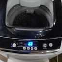 BLACK+DECKER 0.9 Cu. Ft. Portable Washer, 6.6 lb. Capacity Washing Machine for Homes & Apartments, 5 Wash Cycles, Quick Connect Sink Adapter and Drain Hose Included, Transparent Lid, BPWM09W, White