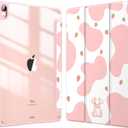 Fintie Funda hbrida delgada para iPad Air de 11 pulgadas M3 (2025) / M2 (2024), iPad Air 5 (2022) / 4 generacin (2020) de 10.9 pulgadas, funda a prueba de golpes con carcasa trasera transparente y