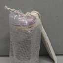 Pandaloo Glass Cups With Lids and Straws -20 Fl Oz- Perfect Size Iced Coffee Cup - Smoothie Cup With Bamboo Lid and On the go Lid - Glass Tumbler With Straw (1 Count (Pack of 1), Lilac Rhapsody)