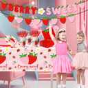 Strawberry Party Decorations,Strawberry Theme Birthday Party Tableware Set A Berry Sweet Baby Plates Napkins Cups for Berry First Birthday Party Supplies,Strawberry Baby Shower