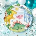 Dinosaur Birthday Party Supplies - 175PCS Dinosaur Themes Party Tableware Set, Bithday Disposable Paper Plates Cups and Napkins For Boys Kids Birthday Baby Shower Decorations, Serve 25