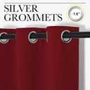 NICETOWN Home Decorations Thermal Insulated Solid Grommet Top Blackout Living Room Curtains/Drapes for Christmas & Thanksgiving Gift (1 Pair, 42 x 84 inches, Burgundy Red)