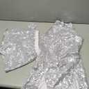 LOLANTA Girls Sequins Dance Clothes Dress 8-9 Yrs Sparkle Hip Hop Jazz Dance Outfit, Sleeveless Top and Shorts