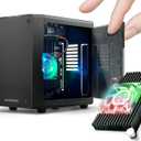 ElectroCookie Mini PC Case for Raspberry Pi 5 with Active RGB Lighting Cooler (Matte Black)