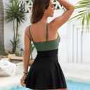 Blooming Jelly Womens One Piece Swimsuit Tummy Control Bathing Suit Gold Metal Tie Knot 2026 Swim Dress (Black, XXL)