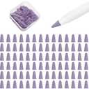 Pack of 3 100 Pack Tips Cover for Apple Pencil 2nd Generation and 1st Gen and Apple Pencil Pro/USB-C Silicone Nibs Caps Writing Protection Accessories,Writing Anti-Slip Protective Case for Apple iPad Pencil, Purple