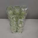 48 Packs 8oz Acrylic Reusable Plastic Wine Glasses Bulk Wedding Disposable Short Stem Party Goblet Cup Vintage Milkshake Cordial Unbreakable Cocktail Drink Water Bars Stemware (Sage Green)