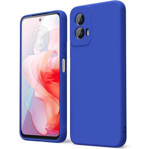 for Motorola Moto G Power 5G 2024 Phone Case Liquid Silicone, Thin Slim Soft Rubber Gel TPU Plain Simple Cover for Women Girl Cute, Matte Solid Color, Royal Blue