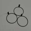 TQVAI 6 inch Flower Pot Holder, Wall Planter Ring Hanger, Wall Mounted Pot Hook Bracket, 3 Pack, Black