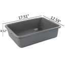 13 L Grey Plastic Tote Box Set of 4, Commercial Bus Box Large Plastic Dish Bin