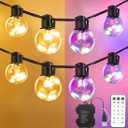 Outdoor String Lights Battery Operated,22ft 20 G40 LED Patio Bulbs