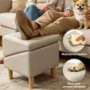 2-in-1 Split Ottoman Dog Ramp, 16.93H Lightweight & Folding Pet Steps with Gentle 23 Incline, Portable Dog Stairs for Couch Bed, Perfect for Older Dogs, Khaki
