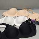 Vinfact 3 Pack Nursing Bras for Breastfeeding Comfort Maternity Bras for Pregnancy Wireless Seamless Breastfeeding Bras (X-Large, Black/Nude/White)