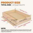 Pull Out Drawers for Cabinet Wood 24" W x 23" D x 4.5" H Slide Out Organizer and Storage Kitchen Cabinet Drawers Slide Out Shelves Pull Out Shelves in Kitchen Pantry Bathroom with Soft Close