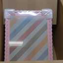 12x16 Picture Frame with Mat for 11x14, Wavy Edge Wooden Real Glass Photo Frame for Wall Hanging, Pink, 1 Pack