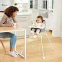 Regalo My Portable High Chair, Foldable High Chair for Babies & Toddlers, Indoor/Outdoor Baby Chair, Travel High Chair with Tray & Cup Holder, Gray