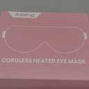 Heated Eye Mask - Cordless Eye Mask for Dry Eyes, Eye Relief, Improved Sleep, Washable Eye Heating pad for Travel and with Replaceable Shell (Champagne Blush)