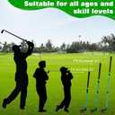 CWLAKON Golf Club Length Adjustable for Backyard Golf Game, Yard Golf Games Club for Toddlers Junior Adults Family, Plastic Golf Club for Indoor Outdoor Golf Training Chipping Games, 2 Pack