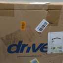 Drive Medical 2-in-1 Raised Toilet Seat with Removable Padded Arms - Elevated Bathroom Safety Support - Secure Locking Attachment - Easy Height Assistance - Durable Construction, Standard Toilets