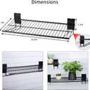 Slatwall Shelves, Slat Wall Accessories, Slat Wall Wire Shelf, Heavy Duty Garage Storage Slatwall Shelf(24-Inch Width,6 Pack)