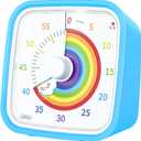 Yunbaoit Visual Timer with Protective Case, Rainbow Disk 60 Minute Countdown Timer for Kids and Adults, Silent Time Management Tool(Blue Rainbow)