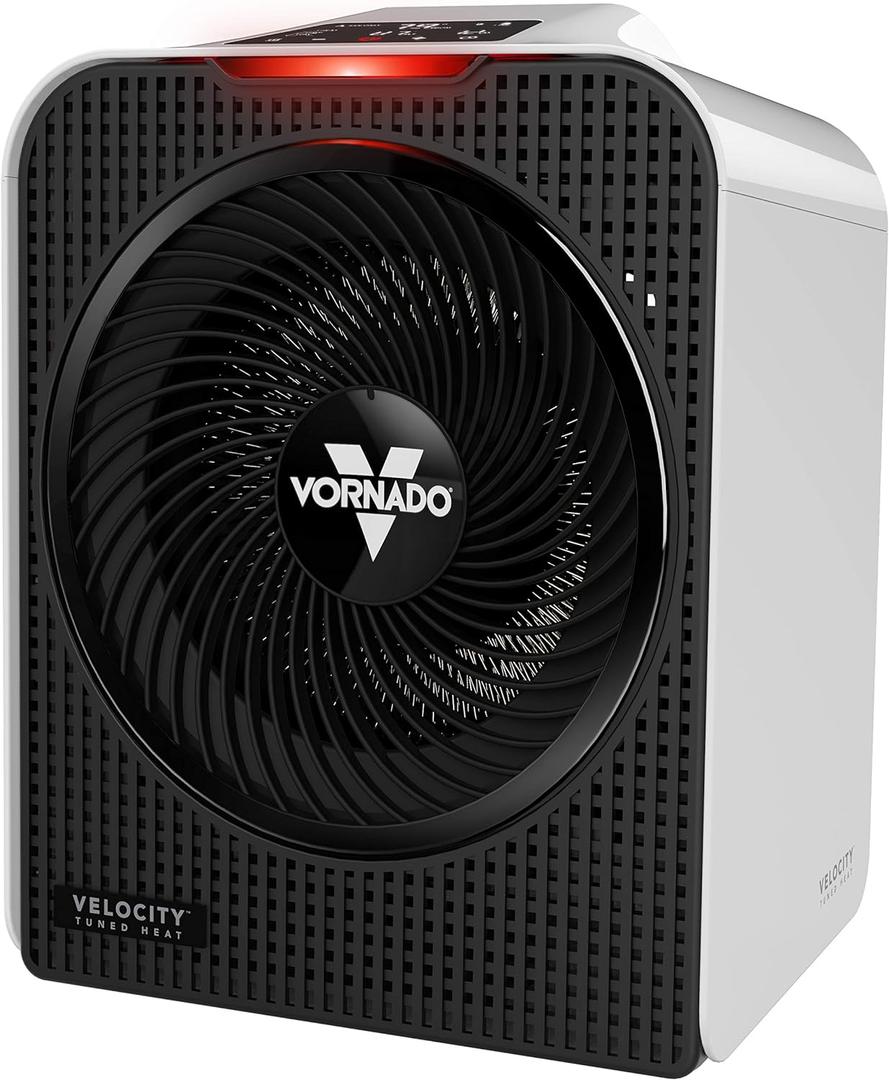 Vornado Velocity 5 Whole Room Space Heater with Auto Climate Control, Timer, and Safety Features, White, Large