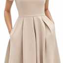 oxiuly Summer Dresses for Women 2024 Party Church Bridesmaid Graduation Dress with Pockets S253, Medium