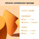 Real Techniques Miracle Complexion Beauty Sponge Makeup Blender, Set of 4 (4 Count (Pack of 1), Orange)
