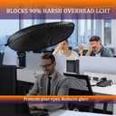 Office Cubicle Shade Cubicle Desk Light Shield to Block Anti-Glare Cover Light Sensitive Professionals Cubicle Light Quick Install Shading Light Shade with Clamp(Leaf)