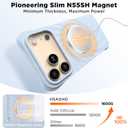 Magnetic for iPhone 17 Pro Case 6.3", Compatible with MagSafe, [Integrated Silicone Camera Control Cover] [Screen Protector], 2X MIL-STD Drop Protection Case for iPhone 17 Pro, Baby Blue