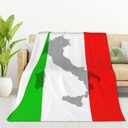 HGOD DESIGNS Italian Flag Flannel Fleece Bed Blanket Throw Blanket Lightweight Cozy Plush Blanket for Bedroom Living Rooms Sofa Couch 50"x60"