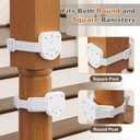 Upgraded Retractable Baby Gates for Stairs & Banister, Mesh Dog Gate Indoor, Extends to 55" Wide 33" Tall, Child Safety Gate for Stairway, Banister & Wall Mount (White)