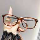 Magnetic Blue Light Blocking Reading Glasses for Presbyopia, Blue Light Filter, and Interchangeable Adjustable Straps (Brown)