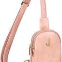 Gifts for Preteens Teen Girls, Sling Purse with Initial Letter for 8 9 10 11 12 13 14 15 16 Year Old Girls, Mini Crossbody Bags for Teen Girls, Tween Girls Trendy Stuff, Travel Essentials Baby Pink