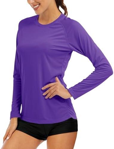 MAGCOMSEN Women's Long Sleeve Shirts UPF 50+ Sun Protection Shirts for Hiking Fishing Workout Rash Guard L MAGCOMSEN Women's Long Sleeve Shirts UPF 50+ Sun Protection Shirts for Hiking Fishing Workout Rash Guard L